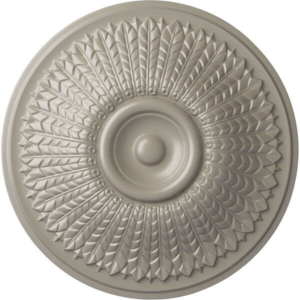 Ekena Millwork Modena Ceiling Medallion (Fits Canopies up to 5 1/4"), Hand-Painted Pearl White, 23 1/2"OD x 3 1/2"P CM23MOPWS - main